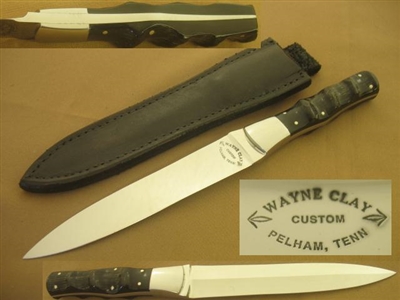 WAYNE CLAY CUSTOM DAGGER STILETTO BOOT KNIFE      SOLD