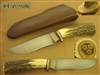 HAWES HANDFORGED STAG HANDLE HUNTING KNIFE PRICE REDUCED   SOLD
