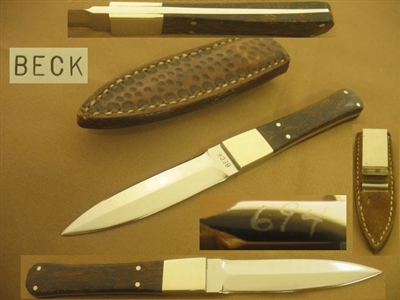 BECK CUSTOM BOOT KNIFE, DAGGER, FIGHTING KNIFE   PRICE REDUCED     SOLD