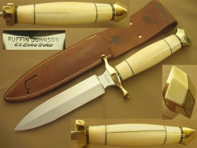 RUFFIN JOHNSON DAGGER FIGHTING KNIFE PRICE REDUCED       SOLD