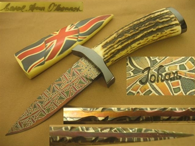 BRODZIAK GUSTAFSON MOSAIC DAMASCUS ART KNIFE    PRICE REDUCED    SOLD