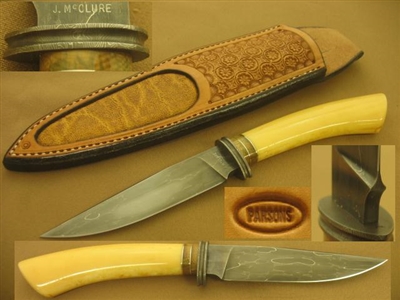 JERRY McCLURE DAMASCUS KNIFE SOLD