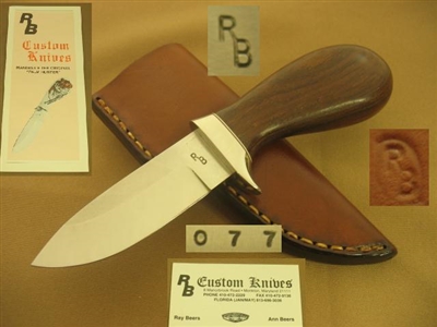 RAY BEERS FAMOUS PALM HUNTER KNIFE   SOLD