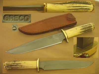 GRECO STAG FIGHTING KNIFE  PRICE REDUCED  SOLD