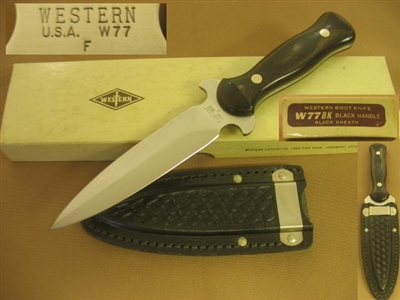 WESTERN BOOT KNIFE W77 DAGGER MINT IN BOX  SOLD