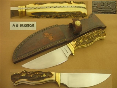 HUDSON HAND FORGED STAG HUNTING KNIFE PRICE  REDUCED.      SOLD