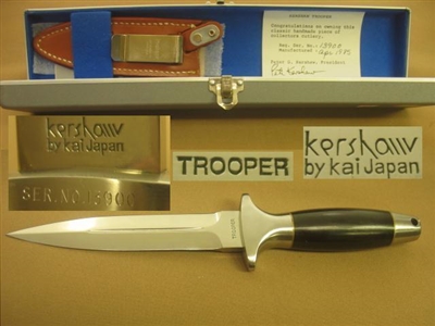 KERSHAW TROOPER, DAGGER, STILETTO, FIGHTING KNIFE. SOLD