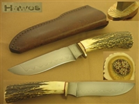 HAWES HANDFORGED STAG HANDLE HUNTING KNIFE PRICE REDUCED   SOLD