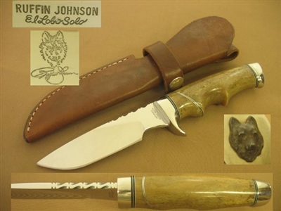 RUFFIN JOHNSON PRESENTATION GRADE HUNTING KNIFE   SOLD
