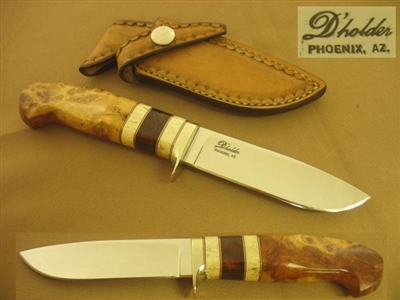 D'HOLDER CUSTOM CROWS BEAK HUNTING KNIFE PRICE REDUCED     SOLD